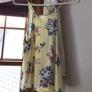 Yellow floral tank